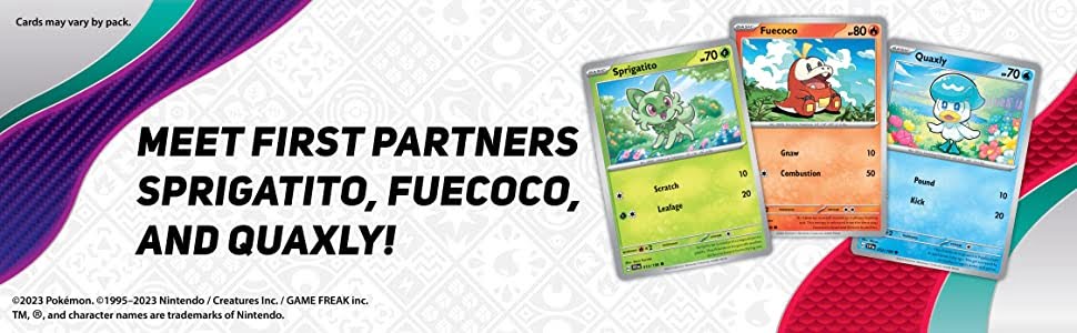 Meet first partners Sprigatito, Fuecoco, and Quaxly!